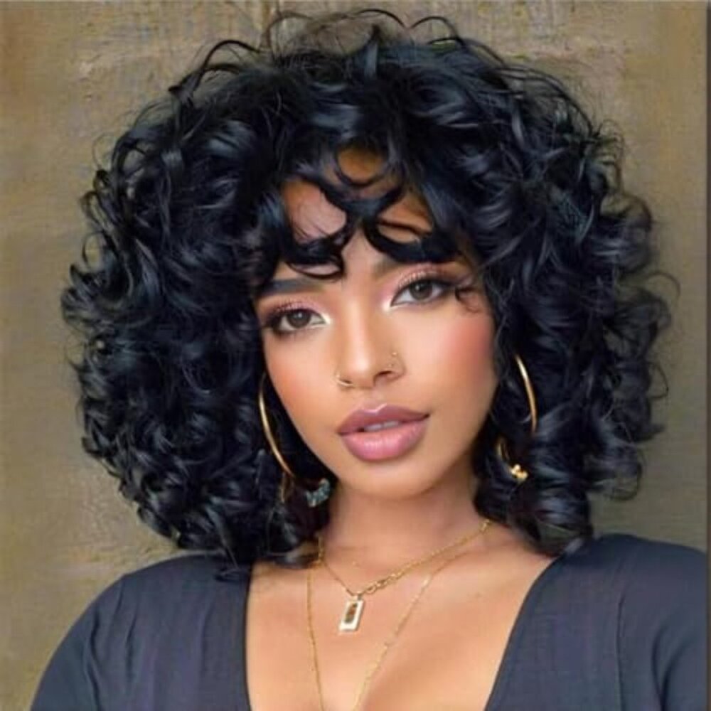 Short Curly Wigs for Black Women
